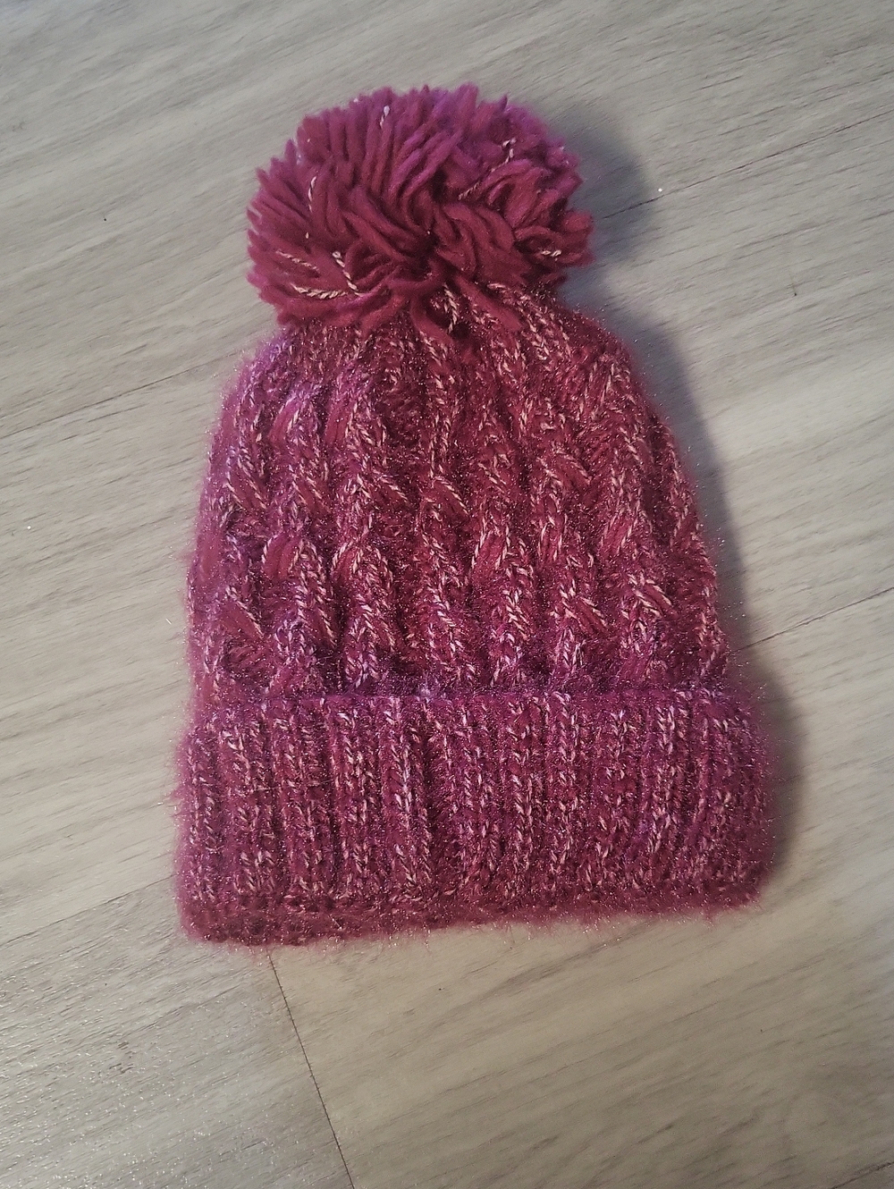 Cozy Pom-Pom Knit Beanie - Pink